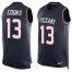 Nike Houston Texans #13 Brandin Cooks Navy Blue Team Color Mens Stitched NFL Limited Tank Top Jersey