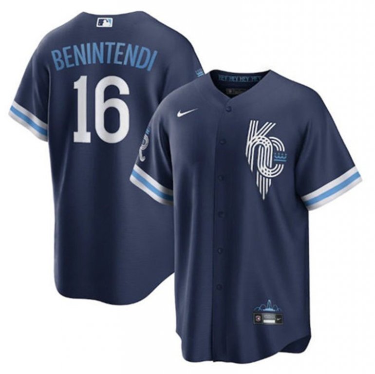 Royals 16 Andrew Benintendi Navy Nike 2022 City Connect Cool Base Jersey Royals 16 Andrew Benintendi Navy Nike 2022 City Connect Cool Base Jersey