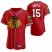 Chicago Blackhawks #15 Jonathan Toews Mens 2020 NHL x MLB Crossover Edition Baseball Jersey Red