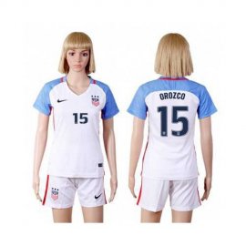 Womens USA #15 Orozco Home Soccer Country Jersey