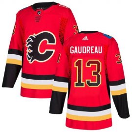 Adidas Calgary Flames #13 Johnny Gaudreau Red Home Authentic Drift Fashion Stitched NHL Jersey