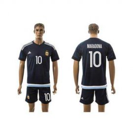 Argentina #10 Maradona Away Soccer Country Jersey