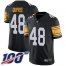 Nike Pittsburgh Steelers #48 Bud Dupree Black Alternate Mens Stitched NFL 100th Season Vapor Limited Jersey
