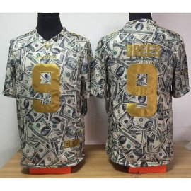 Nike New Orleans Saints #9 Drew Brees Dollar Fashion Mens Stitched NFL Elite Jersey