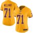 Nike Washington Football Team #71 Trent Williams Gold Womens Stitched NFL Limited Rush Jersey