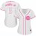 Chicago Cubs #5 Albert Almora Jr. White/Pink Fashion Womens Stitched MLB Jersey