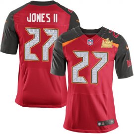 Nike Tampa Bay Buccaneers #27 Ronald Jones II Red Team Color Mens Super Bowl LV Champions Patch Stitched NFL Vapor Untouchable Elite Jersey