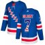 Adidas New York Rangers #7 Rod Gilbert Royal Blue Home Authentic USA Flag Stitched NHL Jersey
