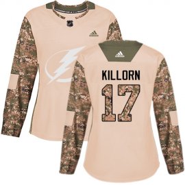 Adidas Tampa Bay Lightning #17 Alex Killorn Camo Authentic 2017 Veterans Day Womens Stitched NHL Jersey
