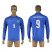 Italy #9 Balotelli Blue Home Long Sleeves Soccer Country Jersey