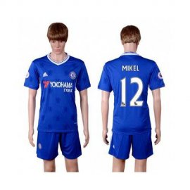 Chelsea #12 Mikel Home Soccer Club Jersey
