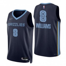 Nike Memphis Grizzlies #8 Ziaire Williams Navy Mens 2021-22 NBA 75th Anniversary Diamond Swingman Jersey – Icon Edition Mens