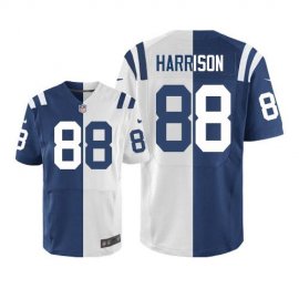 Nike Indianapolis Colts #88 Marvin Harrison Royal Blue/White Mens Stitched NFL Elite Split Jersey