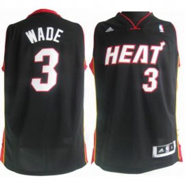 Revolution 30 Miami Heat 3 Dwyane Wade Black Swingman Jersey Cheap