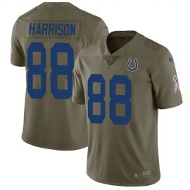 Nike Indianapolis Colts #88 Marvin Harrison Olive Youth Stitched NFL Limited 2017 Salute to Service Jersey
