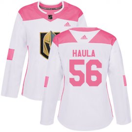 Adidas Vegas Golden Knights #56 Erik Haula White/Pink Authentic Fashion Womens Stitched NHL Jersey