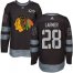 Adidas Chicago Blackhawks #28 Steve Larmer Black 1917-2017 100th Anniversary Stitched NHL Jersey