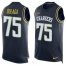 Nike Los Angeles Chargers #75 Bryan Bulaga Navy Blue Team Color Mens Stitched NFL Limited Tank Top Jersey