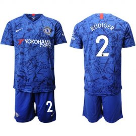 Chelsea #2 Rudiger Home Soccer Club Jersey