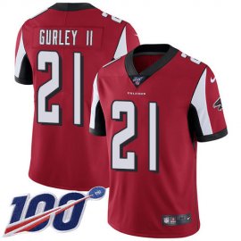 Nike Atlanta Falcons #21 Todd Gurley II Red Team Color Youth Stitched NFL 100th Season Vapor Untouchable Limited Jersey