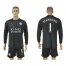 Leicester City #1 Schmeichel Black Long Sleeves Goalkeeper Soccer Club Jersey