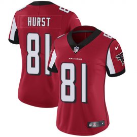 Nike Atlanta Falcons #81 Hayden Hurst Red Team Color Womens Stitched NFL Vapor Untouchable Limited Jersey