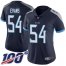 Nike Tennessee Titans #54 Rashaan Evans Navy Blue Team Color Womens Stitched NFL 100th Season Vapor Limited Jersey