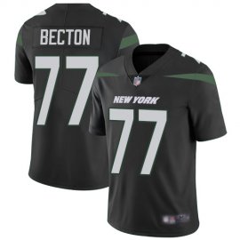 Nike New York Jets #77 Mekhi Becton Black Alternate Mens Stitched NFL Vapor Untouchable Limited Jersey