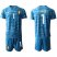 Belgium #1 Courtois Blue Goalkeeper Soccer Country Jersey