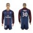 Paris Saint-Germain #30 Sirigu Home Long Sleeves Soccer Club Jersey