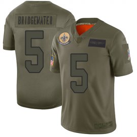 Nike New Orleans Saints #5 Teddy Bridgewater Camo Youth Stitched NFL Limited 2019 Salute to Service Jersey