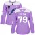 Adidas Tampa Bay Lightning #79 Ross Colton Purple Womens Authentic 2022 Stanley Cup Final Patch Fights Cancer Stitched NHL Jersey Womens