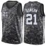 Mens Nike San Antonio Spurs #21 Tim Duncan Black NBA Swingman City Edition 2018-19 Jersey