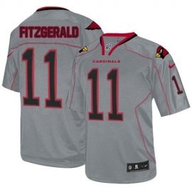 Nike Arizona Cardinals #11 Larry Fitzgerald Lights Out Grey Mens Stitched NFL Elite Jersey
