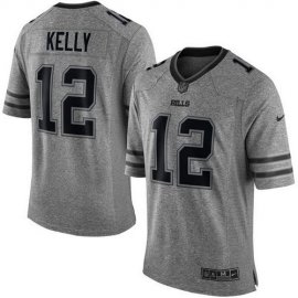 Nike Buffalo Bills #12 Jim Kelly Gray Mens Stitched NFL Limited Gridiron Gray Jersey