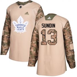 Adidas Toronto Maple Leafs #13 Mats Sundin Camo Authentic 2017 Veterans Day Stitched NHL Jersey