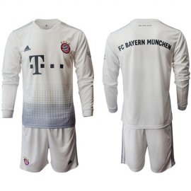 Bayern Munchen Blank Away Long Sleeves Soccer Club Jersey