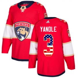 Adidas Florida Panthers #3 Keith Yandle Red Home Authentic USA Flag Stitched Youth NHL Jersey