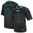 Nike Carolina Panthers #1 Cam Newton Lights Out Black Youth Stitched NFL Elite Jersey
