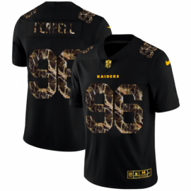 Las Vegas Raiders #96 Clelin Ferrell Mens Black Nike Flocked Lightning Vapor Limited NFL Jersey