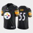 Pittsburgh Steelers #55 Devin Bush Black Mens Nike Big Team Logo Vapor Limited NFL Jersey