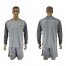 Brazil Blank Grey Goalkeeper Long Sleeves Soccer Country Jersey