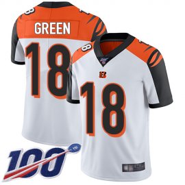 Nike Cincinnati Bengals #18 A.J. Green White Mens Stitched NFL 100th Season Vapor Limited Jersey