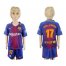 Barcelona #17 Paco Alcacer Home Kid Soccer Club Jersey