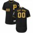 Pittsburgh Pirates Majestic Alternate Flex Base Authentic Collection Custom Jersey Black