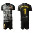 Barcelona #1 Ter Stegen Black Goalkeeper Soccer Club Jersey
