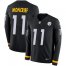 Nike Pittsburgh Steelers #11 Donte Moncrief Black Team Color Mens Stitched NFL Limited Therma Long Sleeve Jersey