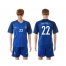 France #22 Mathieu Blue Soccer Country Jersey
