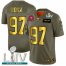 San Francisco 49ers #97 Nick Bosa NFL Mens Nike Olive Gold Super Bowl LIV 2020 2019 Salute to Service Limited Jersey