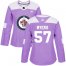 Adidas Winnipeg Jets #57 Tyler Myers Purple Authentic Fights Cancer Womens Stitched NHL Jersey